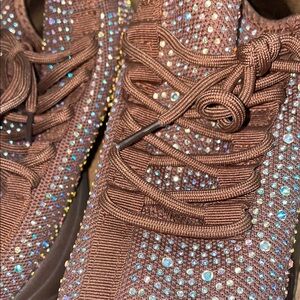 Brown Rhinestone Sneakers